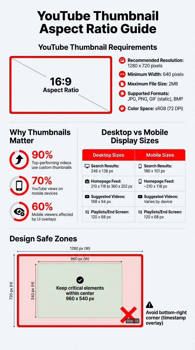 YouTube Thumbnail Specifications and Display Sizes Across Devices