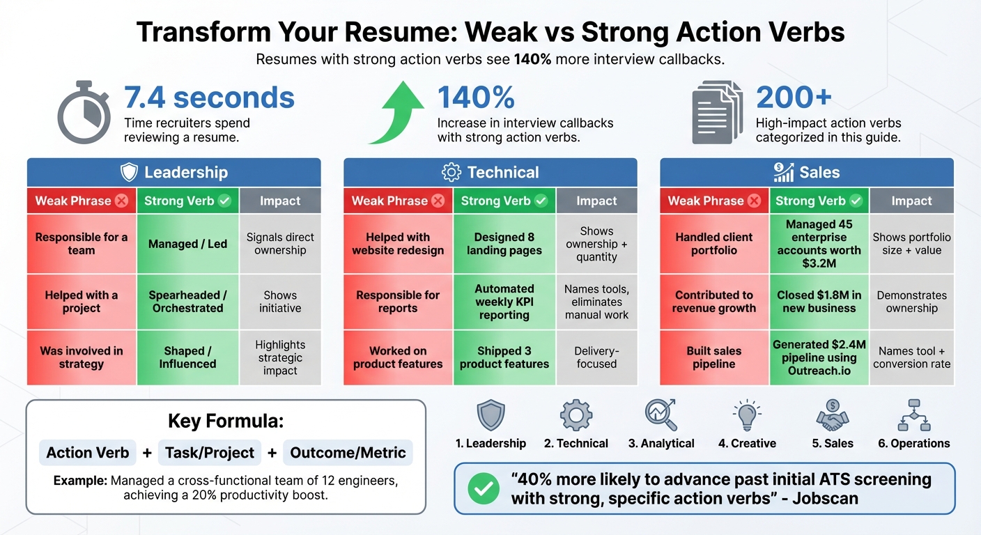 Weak vs Strong Resume Action Verbs: ATS Impact Comparison