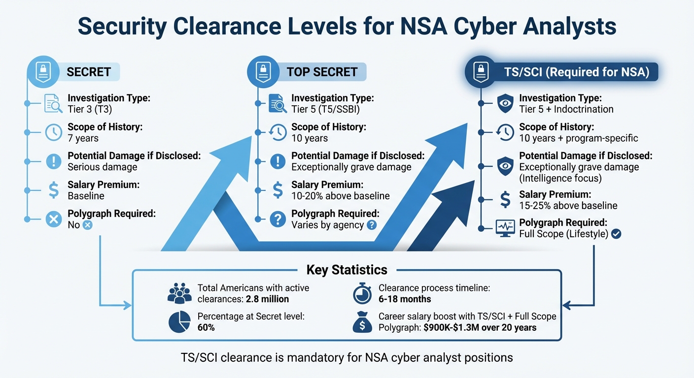 NSA Security Clearance Levels Comparison: Requirements and Investigation Scope