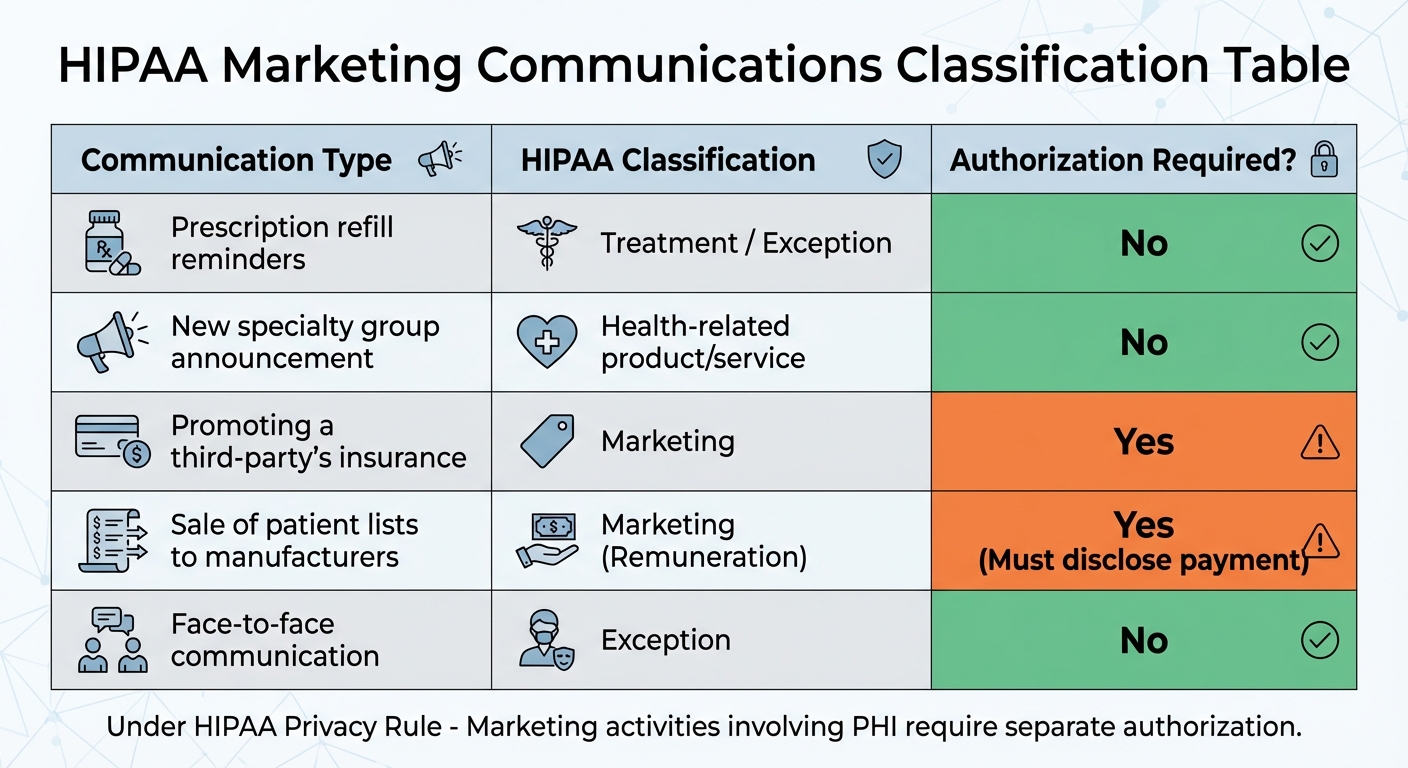 HIPAA Marketing Communications Classification Guide