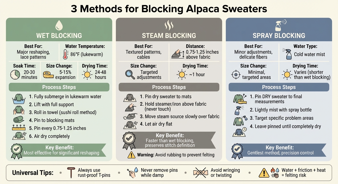 3 Alpaca Sweater Blocking Methods Comparison Guide