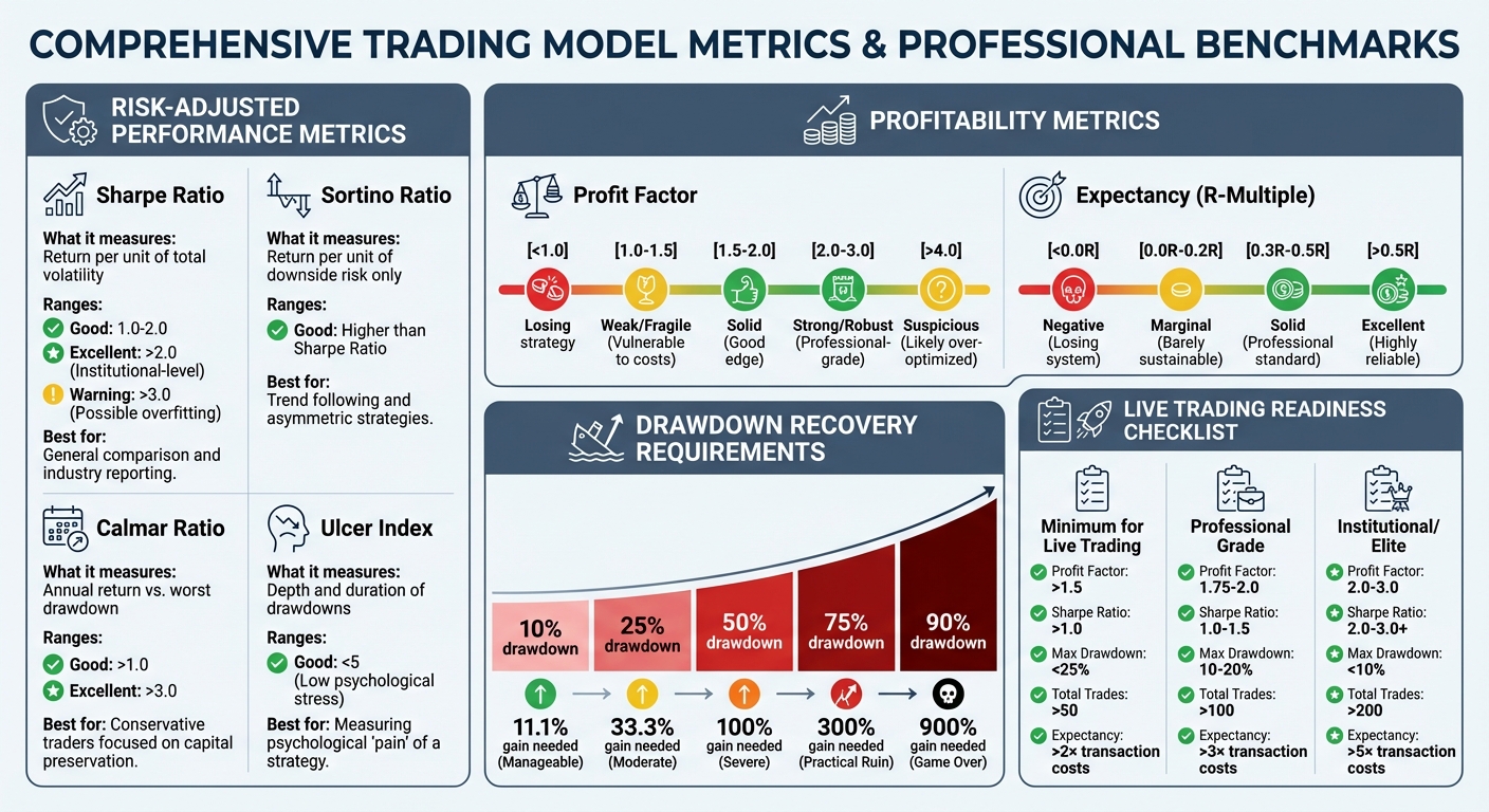 Trading Strategy Performance Metrics: Professional Benchmarks and Thresholds