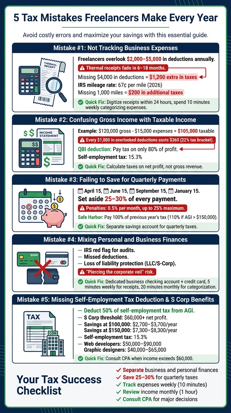 5 Common Tax Mistakes Freelancers Make and How to Avoid Them