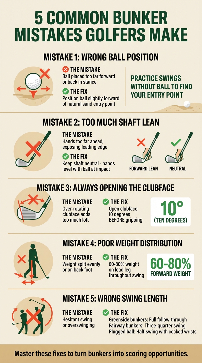 5 Common Golf Bunker Mistakes and How to Fix Them