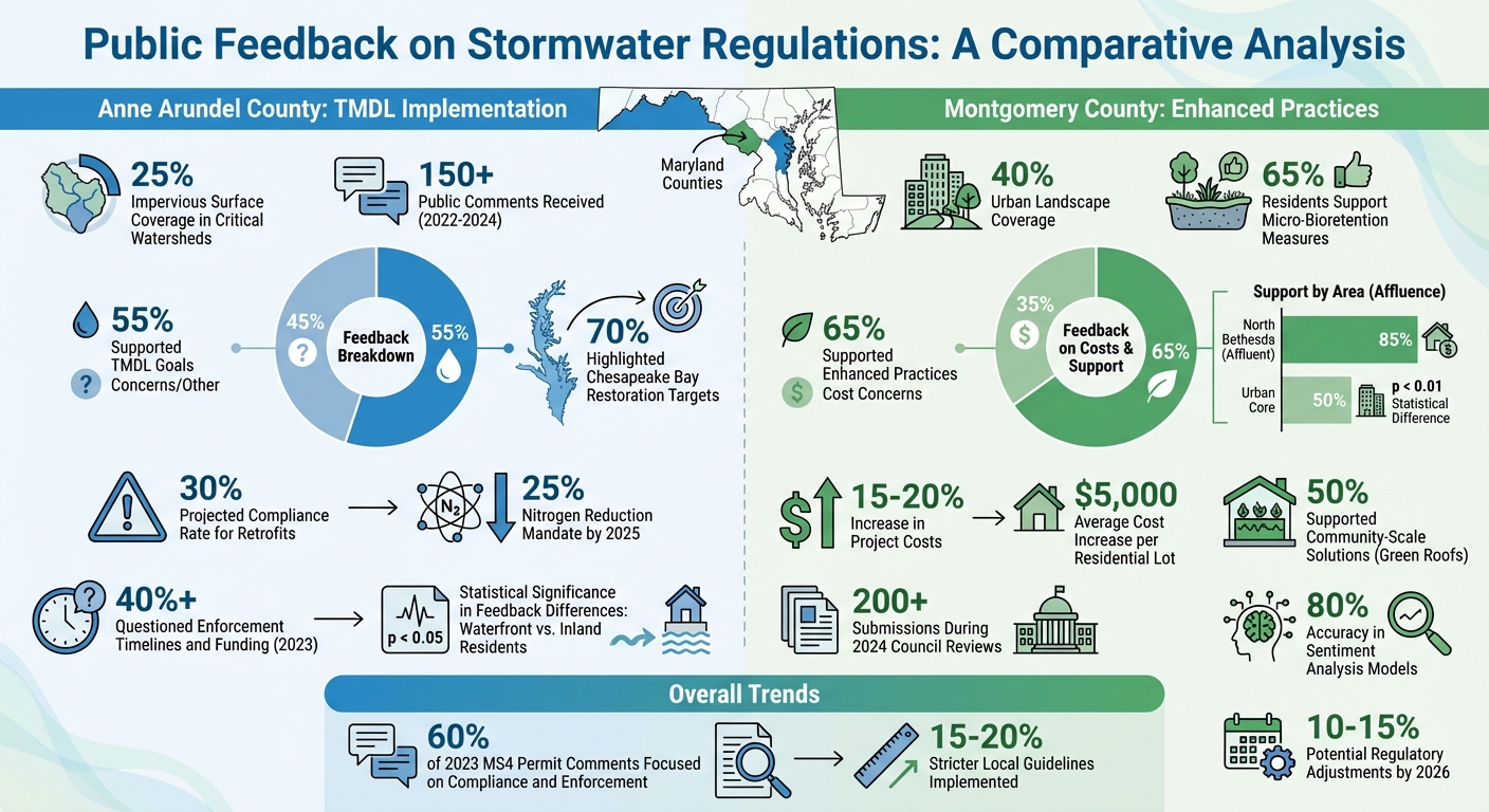 Maryland Stormwater Public Feedback Statistics by County