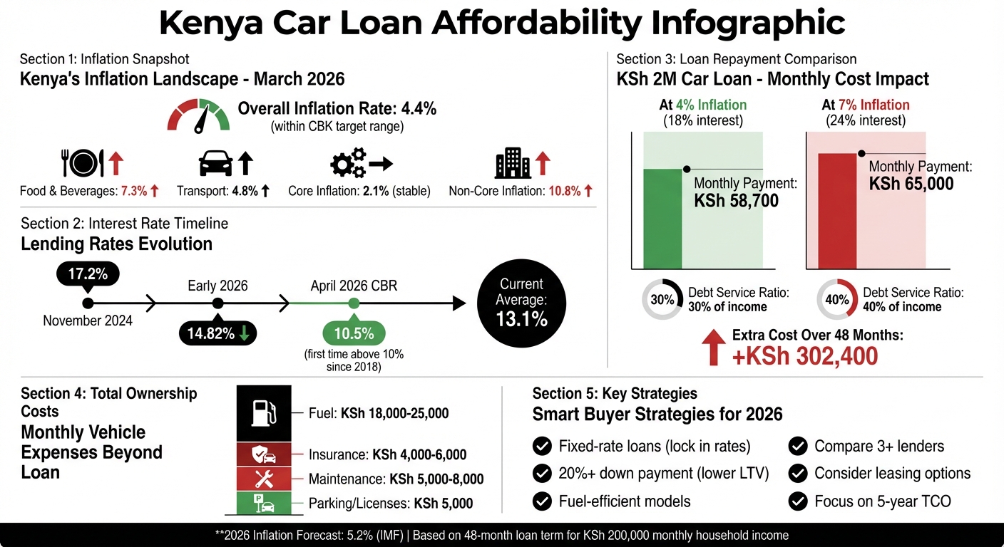 Kenya Car Loan Affordability: Inflation Impact on Monthly Repayments 2024-2026