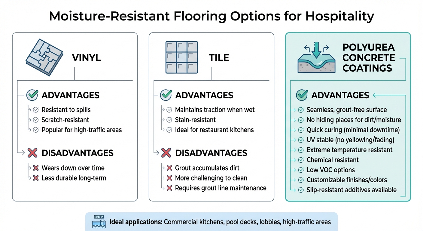 Moisture-Resistant Flooring Options for Hospitality Spaces Comparison
