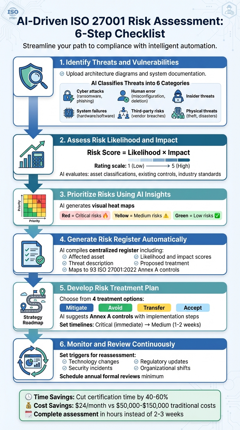 AI-Powered ISO 27001 Risk Assessment: 6-Step Process for Startups