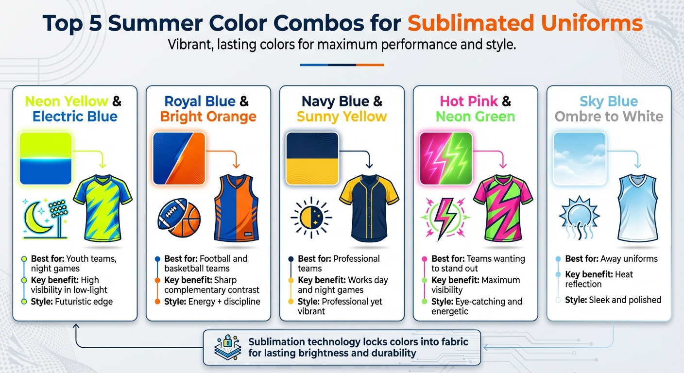 Top 5 Summer Color Combinations for Sublimated Sports Uniforms