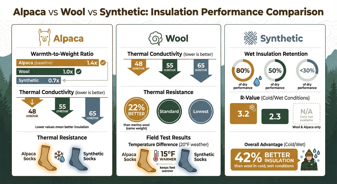 Alpaca vs Wool vs Synthetic Fibers: Thermal Performance Comparison