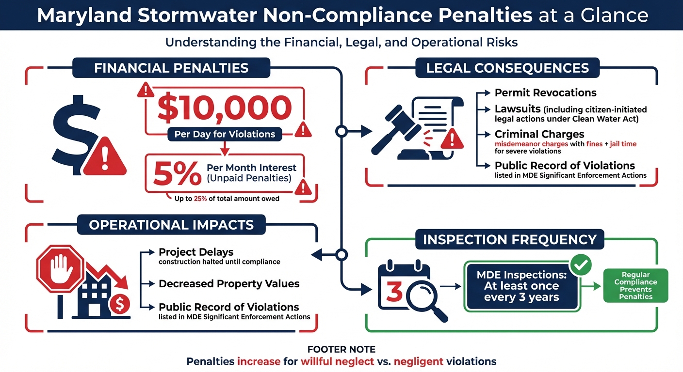 Maryland Stormwater Non-Compliance Penalties and Fines Overview