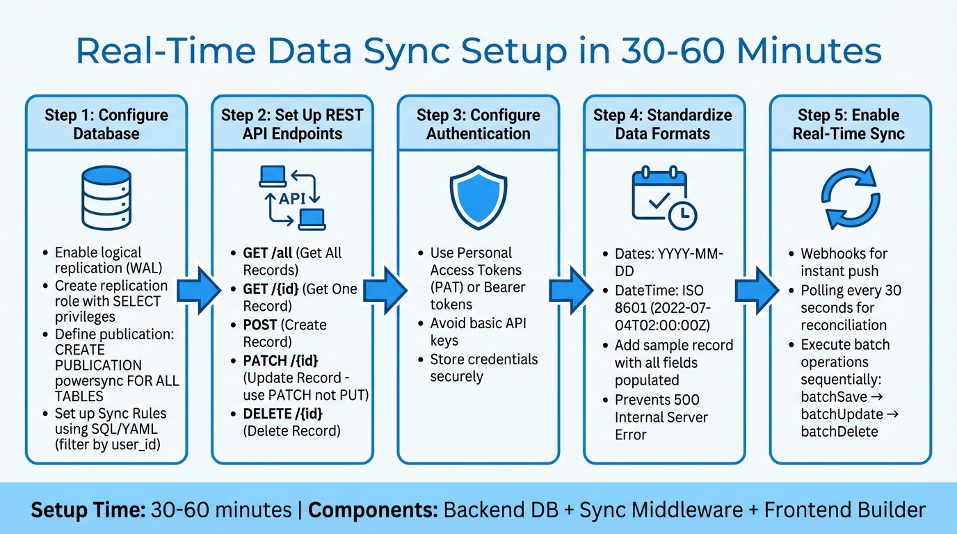 Real-Time Data Sync Setup Guide: 5-Step Implementation Process