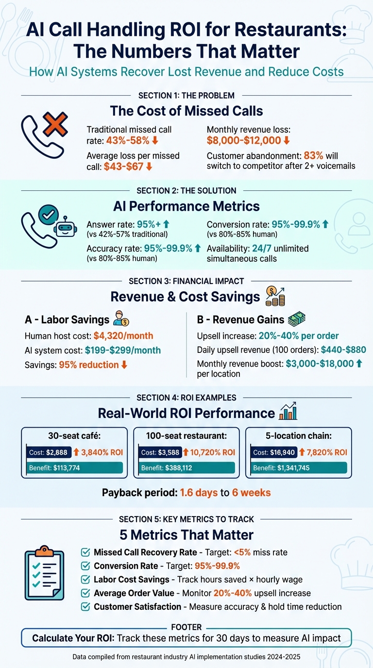 AI Call Handling ROI Calculator for Restaurants: Key Metrics and Savings