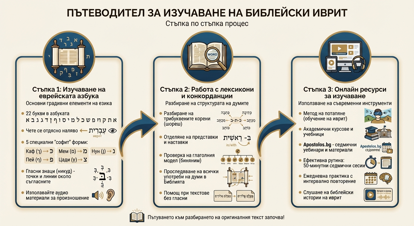 Стъпки за изучаване на библейския иврит