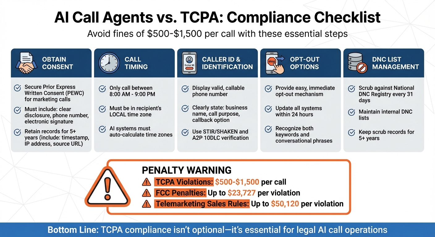 TCPA Compliance Checklist for AI Call Agents