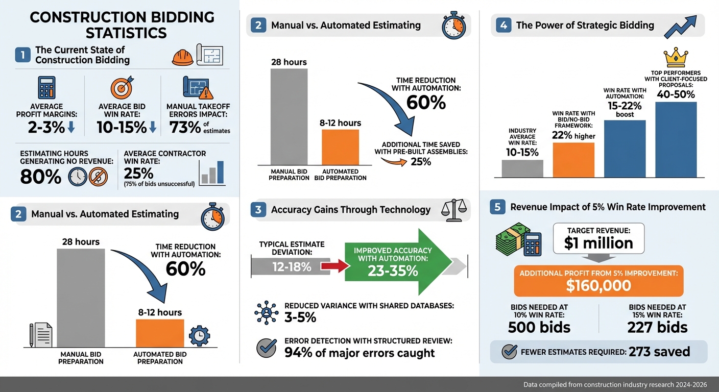 Construction Bid Win Rate Statistics and Impact Analysis 2026