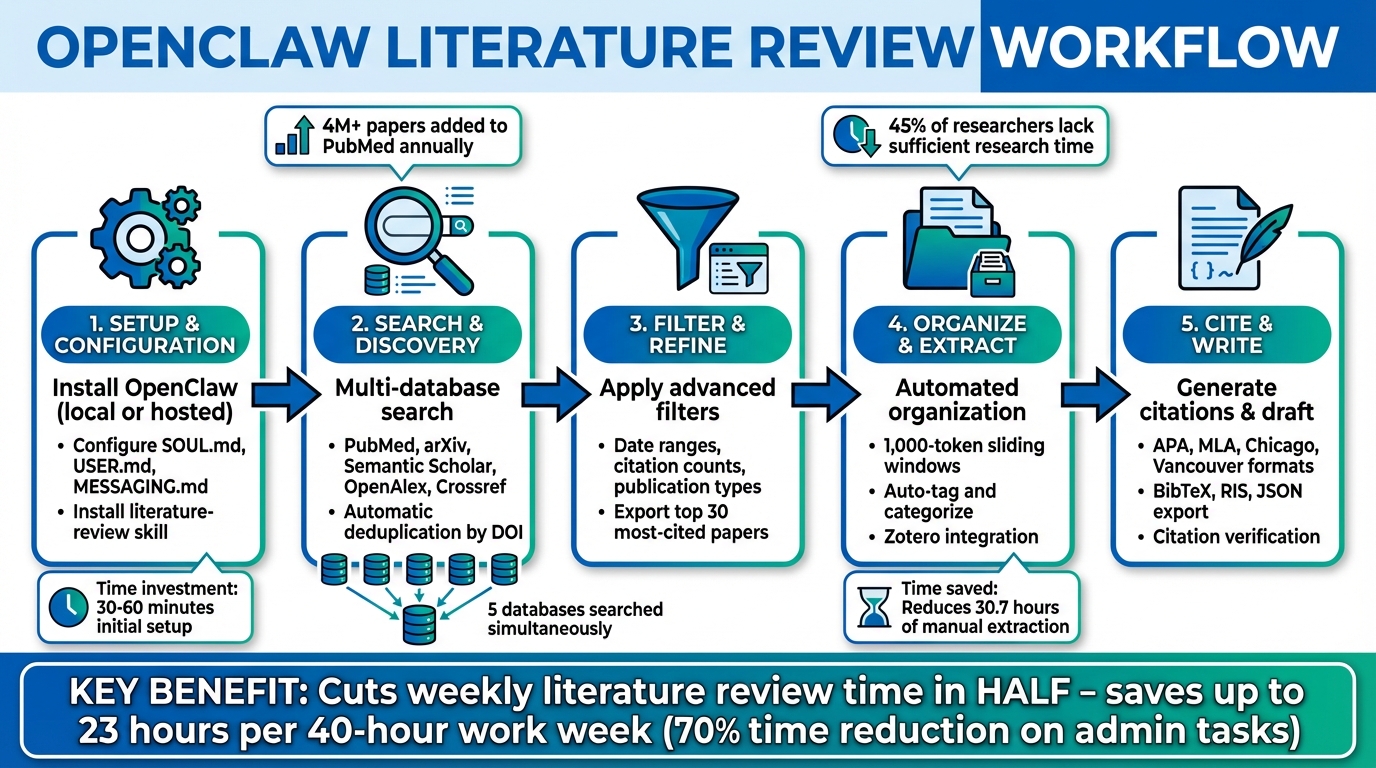 OpenClaw Literature Review Workflow: 5-Step Process from Setup to Publication