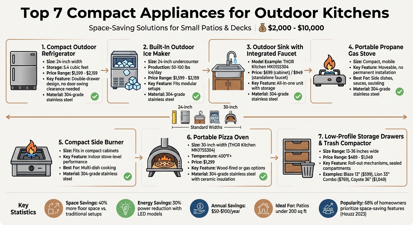7 Compact Outdoor Kitchen Appliances Comparison Guide