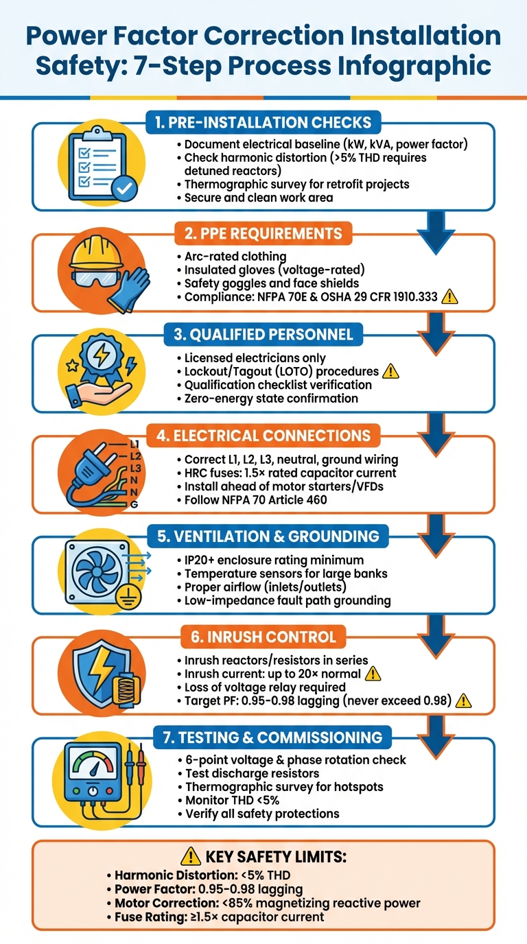 Power Factor Correction Installation Safety Checklist: 7 Critical Steps