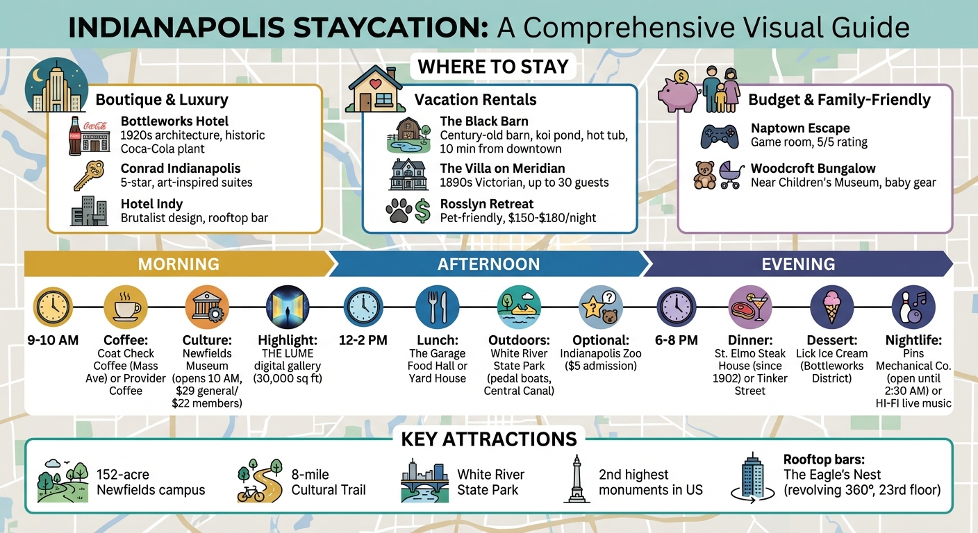 Indianapolis Staycation Guide: Where to Stay, Eat, and Explore