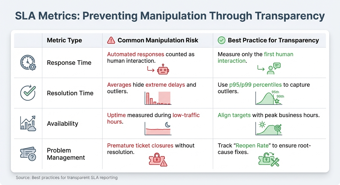 SLA Metrics: Common Manipulation Risks and Transparency Best Practices