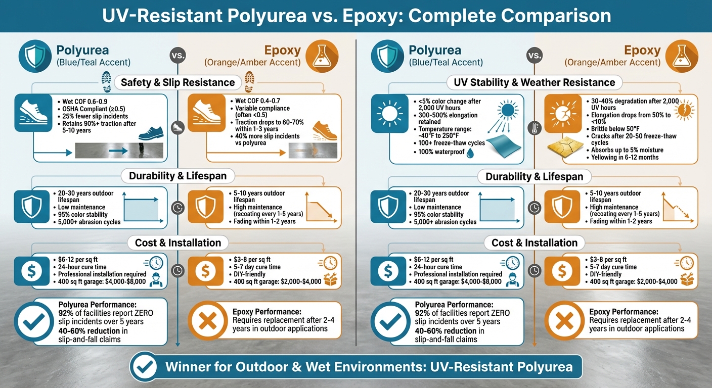 UV-Resistant Polyurea vs Epoxy: Safety, Durability & Cost Comparison