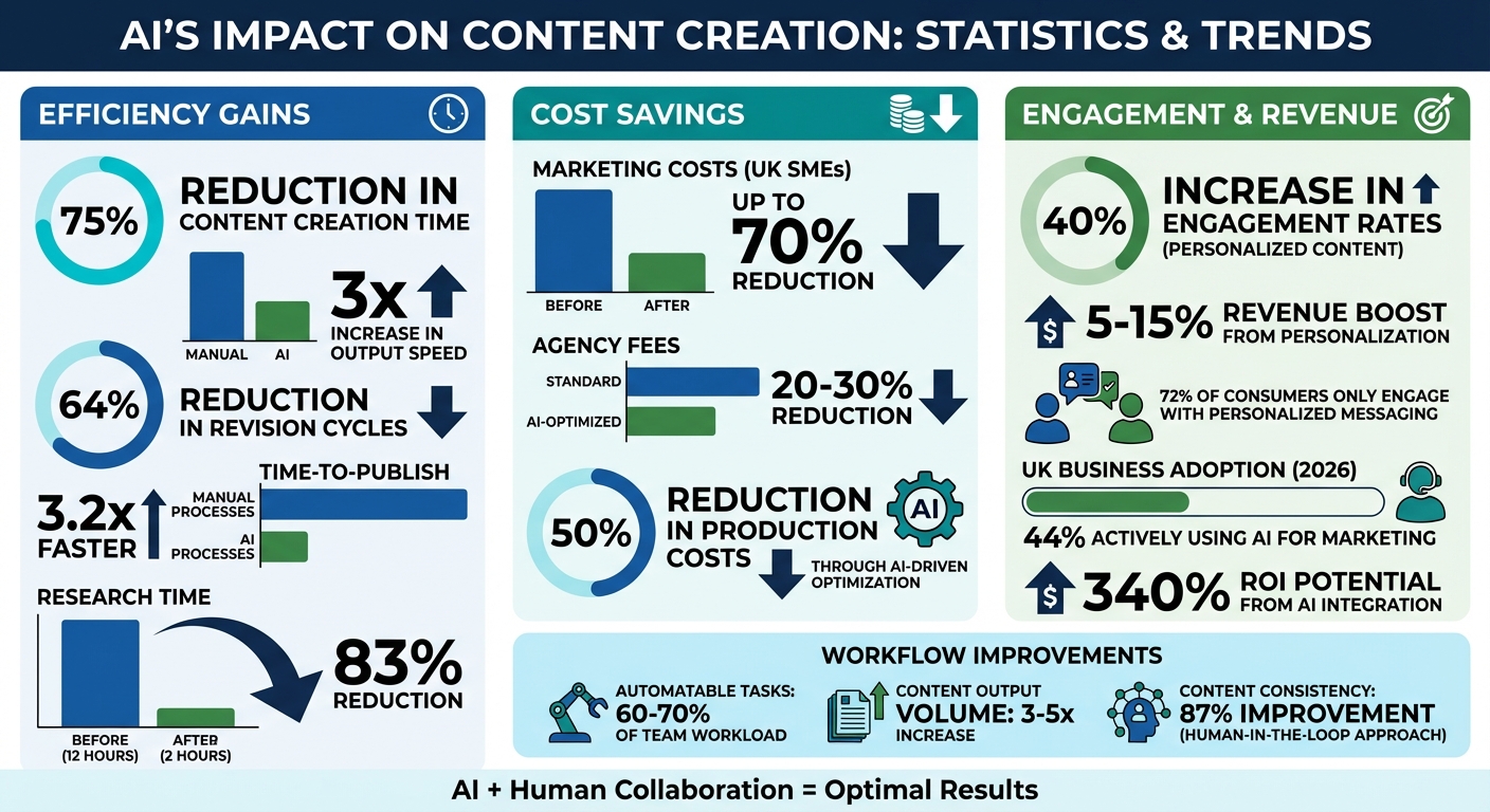 AI Content Creation Impact: Key Statistics on Efficiency, Cost Savings, and Engagement