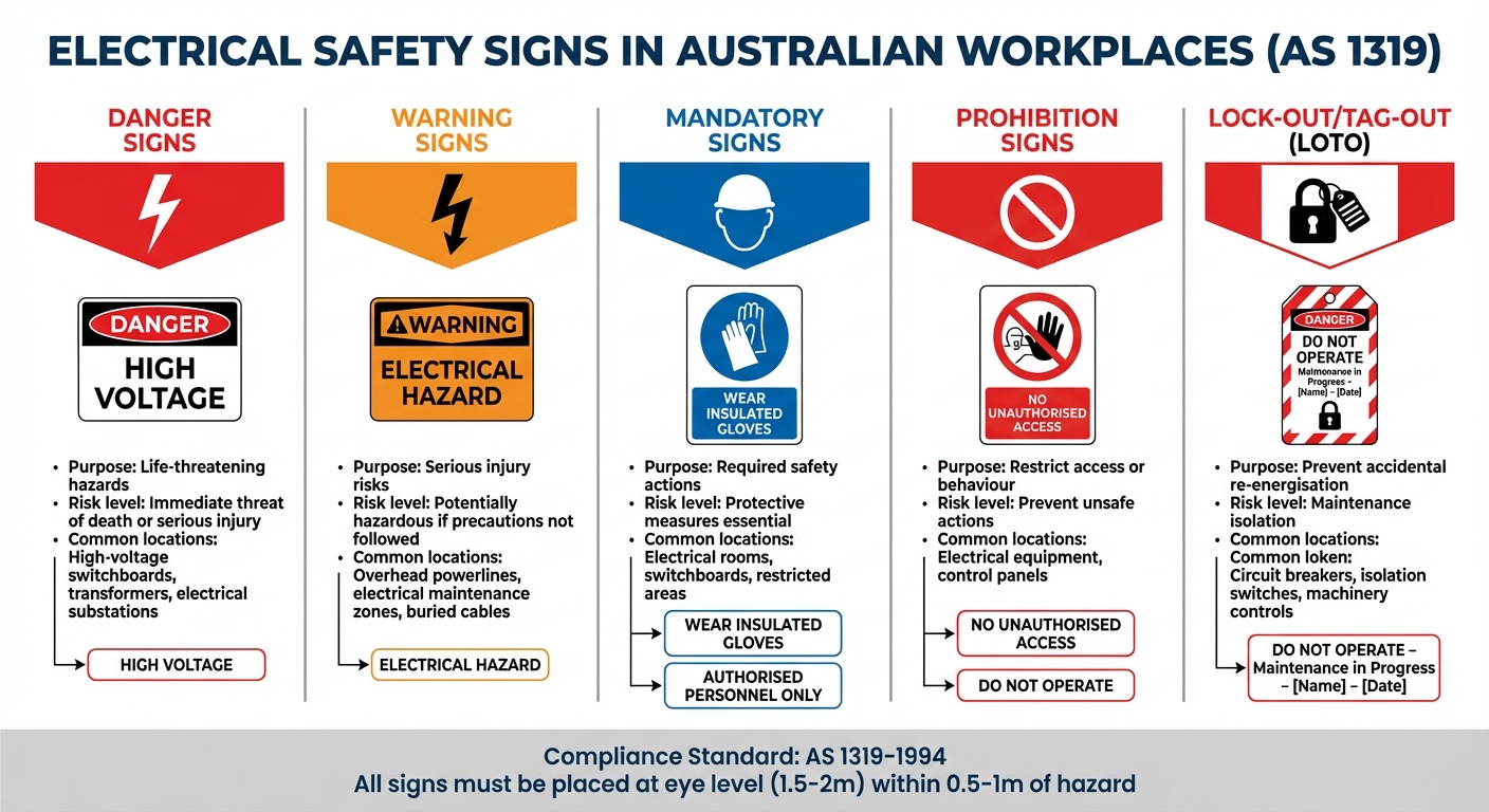 5 Types of Electrical Safety Signs in Australian Workplaces
