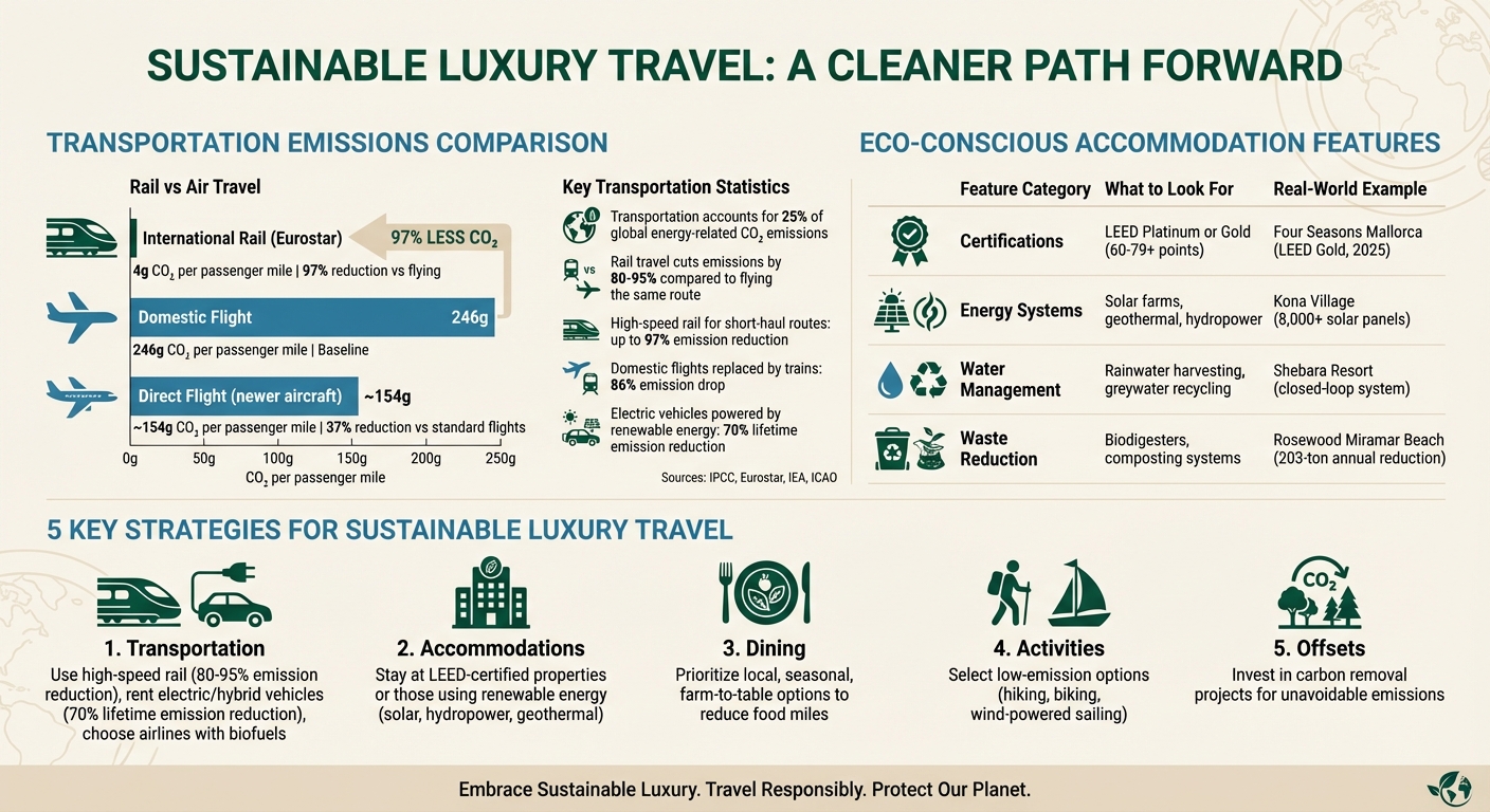 Carbon Emissions Comparison: Sustainable vs Traditional Luxury Travel Options