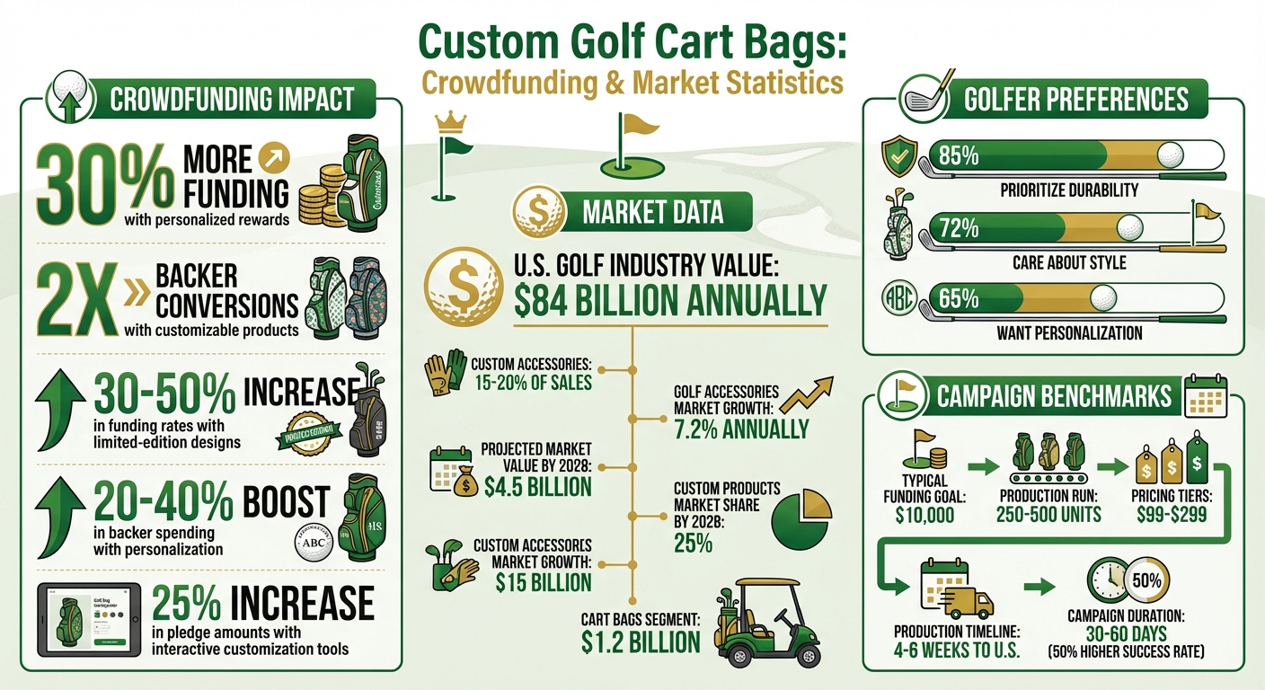 Custom Golf Cart Bags Crowdfunding Campaign Statistics and Market Data