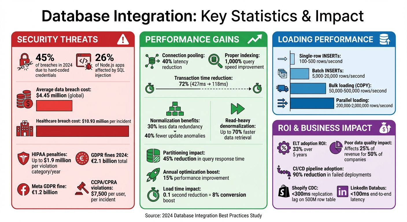 Database Integration Statistics: Performance, Security & Cost Impact