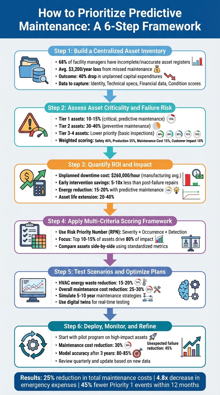 6-Step Framework for Prioritizing Predictive Maintenance Across Asset Portfolios