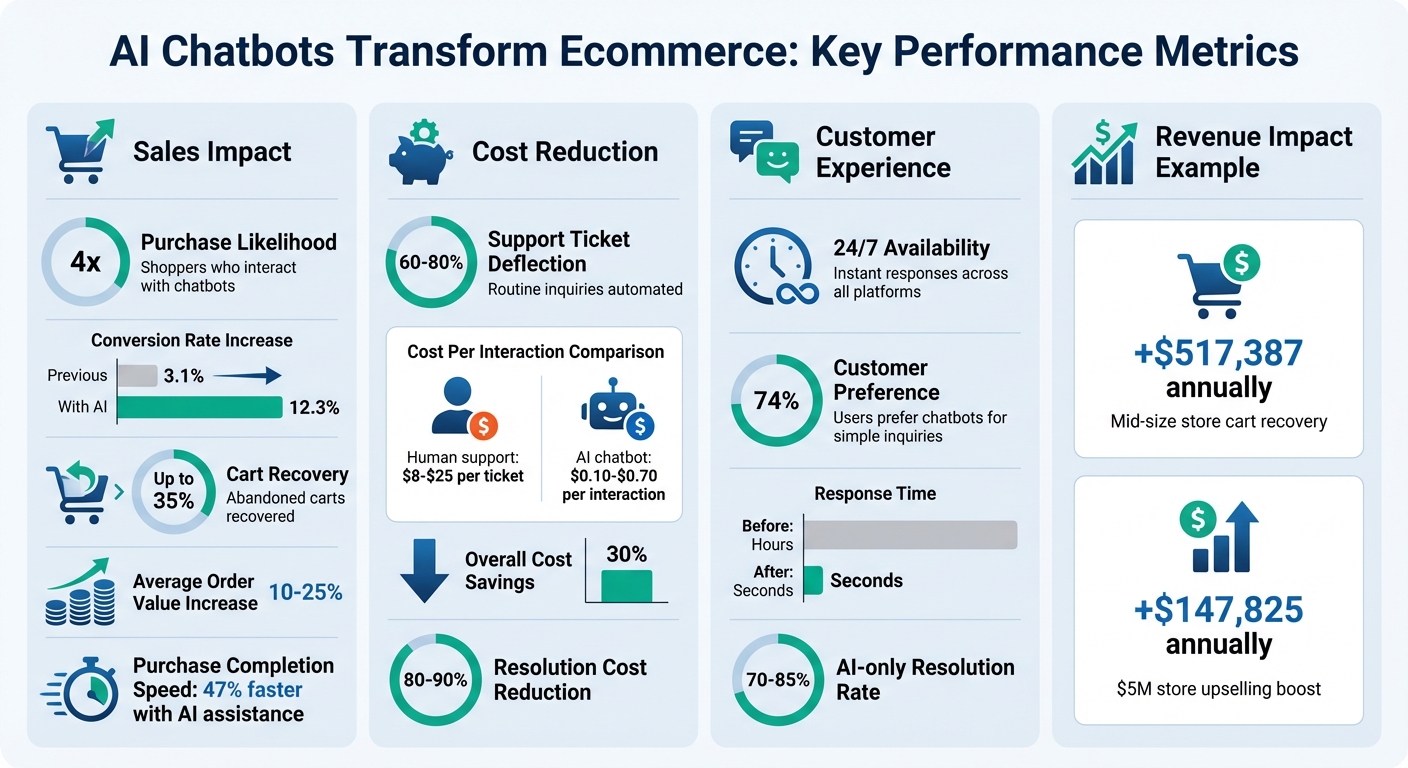 AI Chatbot Impact on Ecommerce Sales and Support Costs