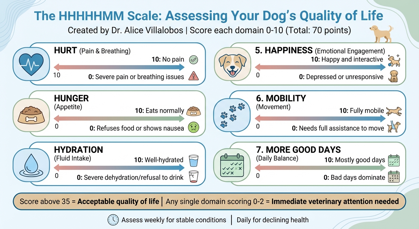 HHHHHMM Scale: 7 Quality of Life Indicators for Dogs