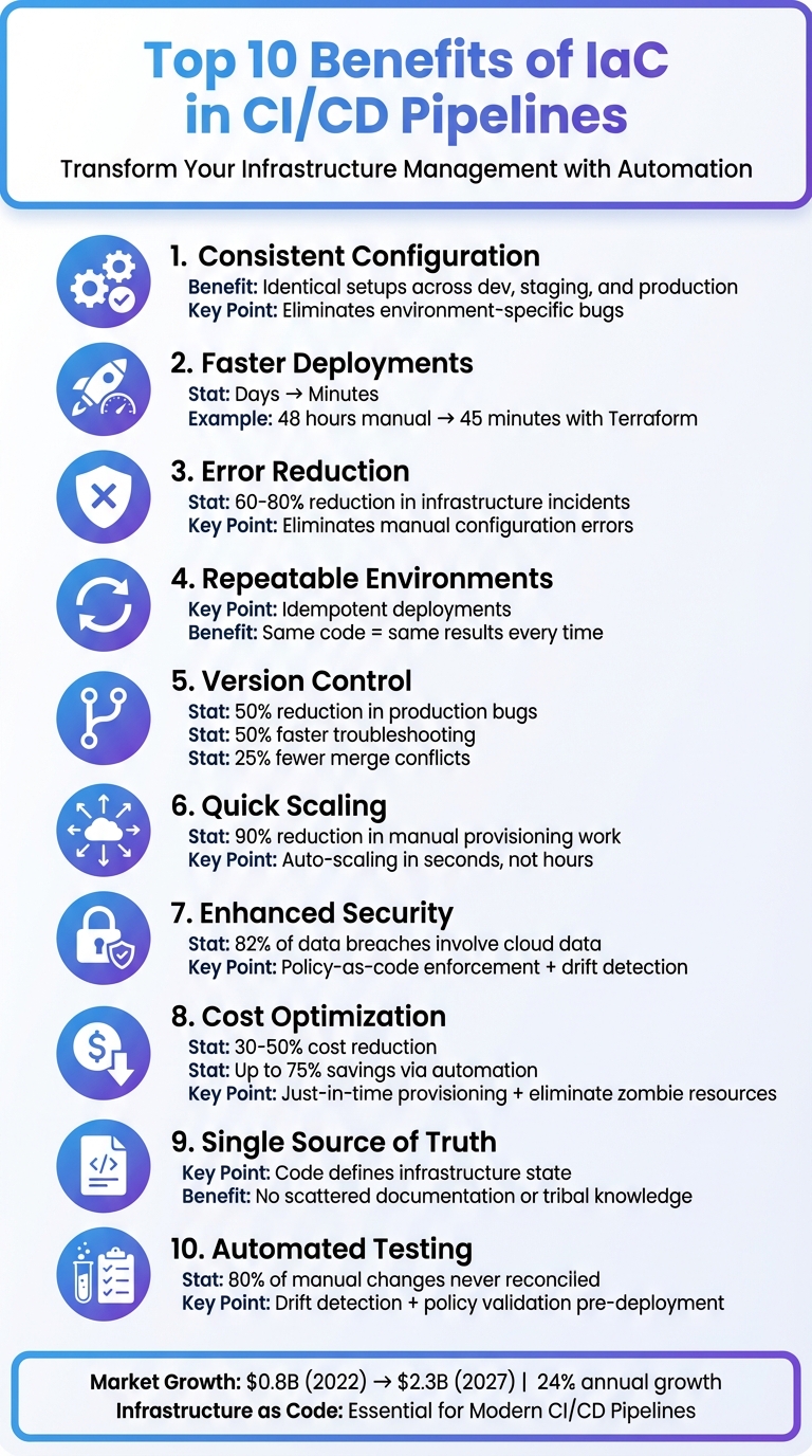 Top 10 Benefits of Infrastructure as Code in CI/CD Pipelines
