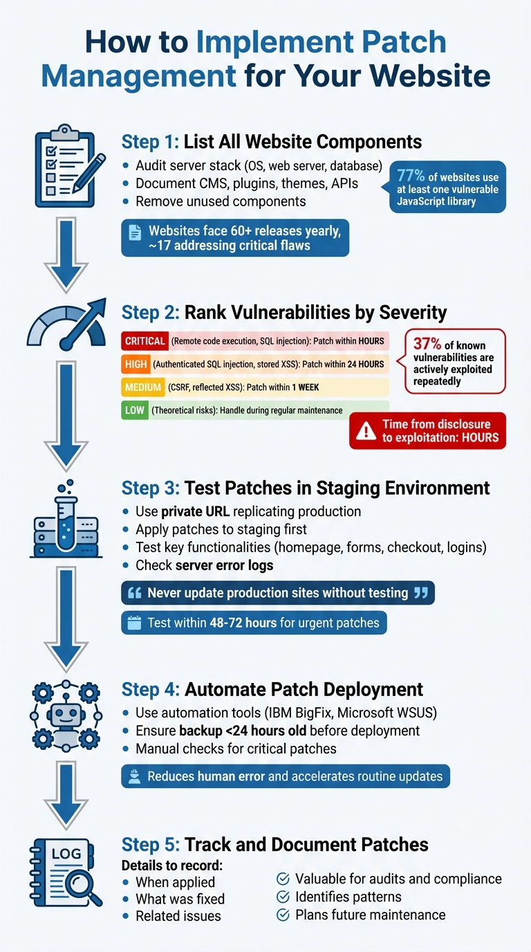 5-Step Patch Management Implementation Process for Website Security