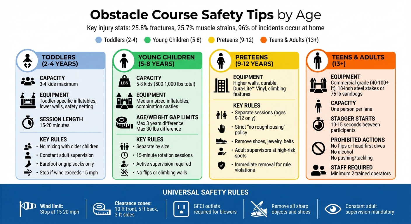 Inflatable Obstacle Course Safety Guidelines by Age Group