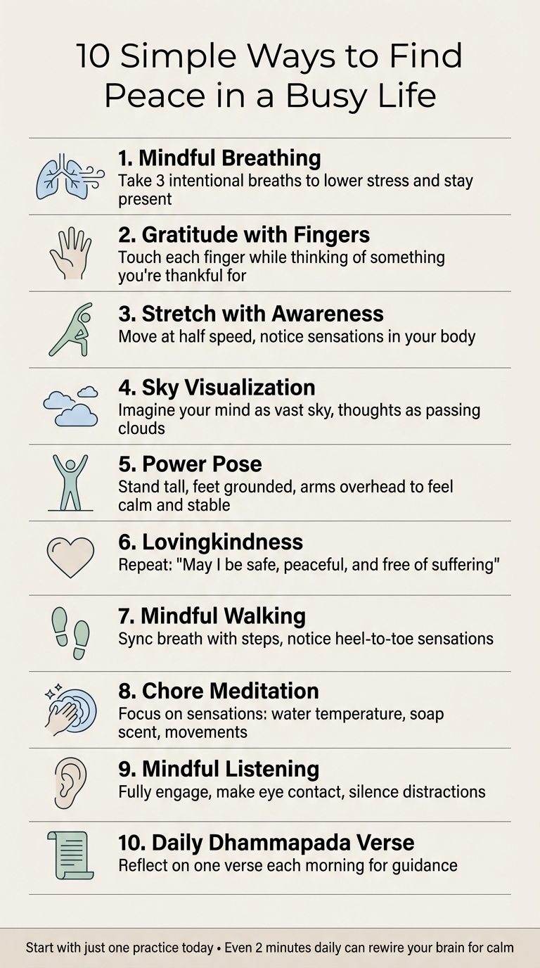 10 Simple Mindfulness Practices to Find Peace in a Busy Life