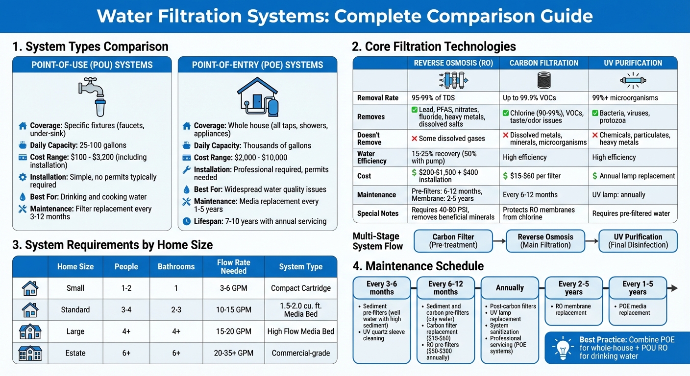 Water Filtration Systems Comparison: Types, Technologies, and Costs