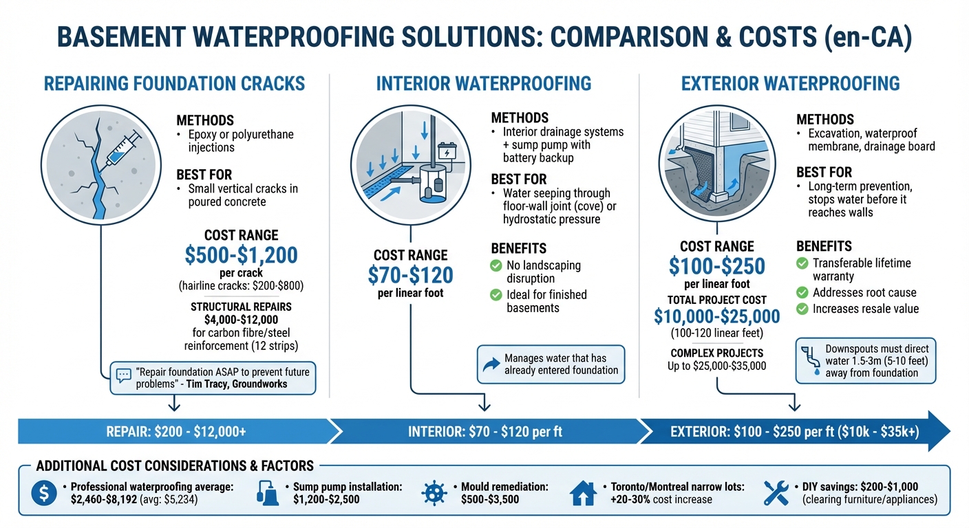 Basement Waterproofing Solutions: Costs and Methods Comparison