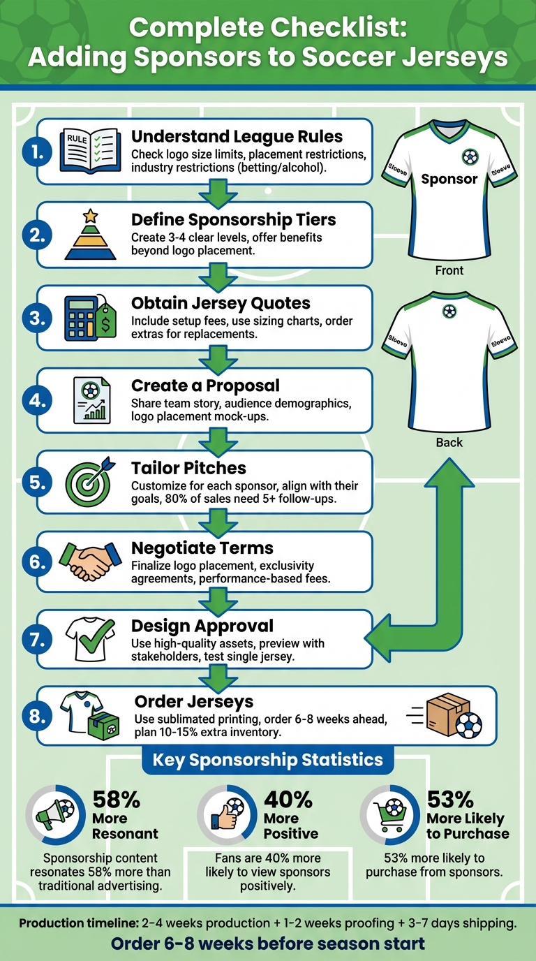 8-Step Process for Adding Sponsors to Soccer Jerseys