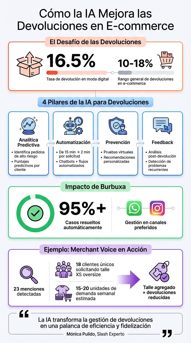 Cómo la IA Reduce Devoluciones en E-commerce: Estadísticas y Beneficios Clave