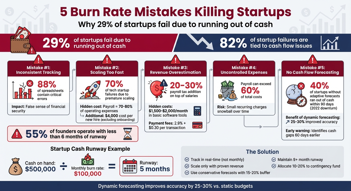 5 Critical Burn Rate Mistakes That Kill Startups: Key Statistics