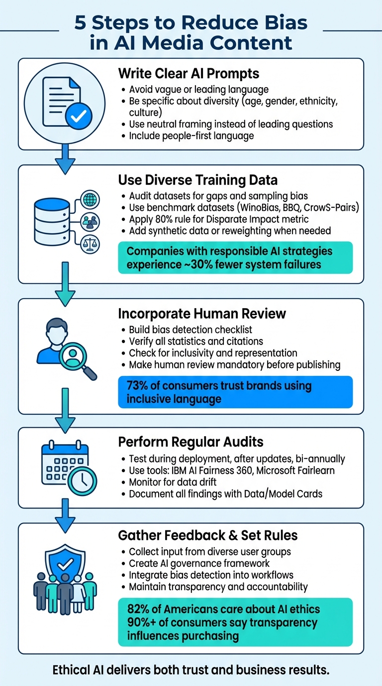 5 Steps to Reduce Bias in AI-Generated Media Content