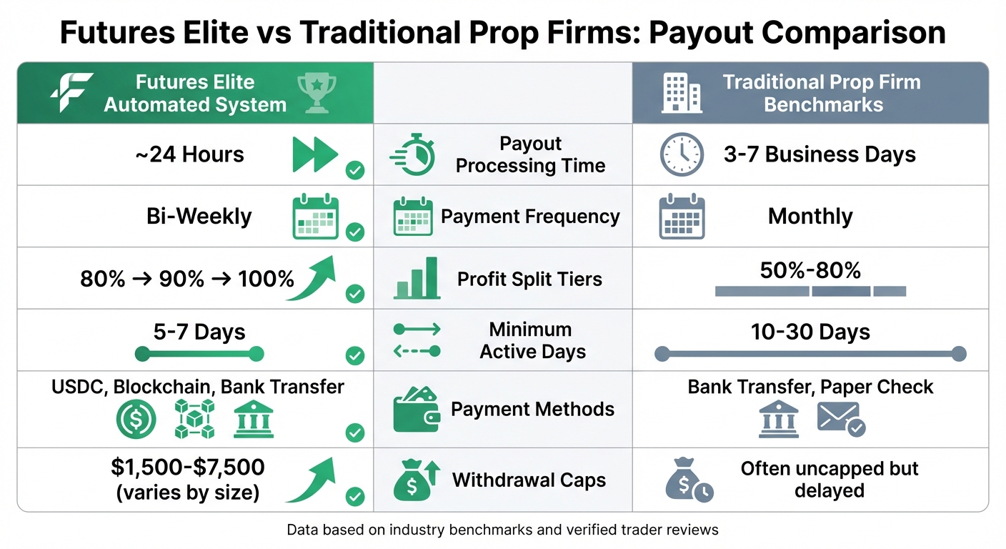 Futures Elite Automated Payouts vs Traditional Prop Firms Comparison