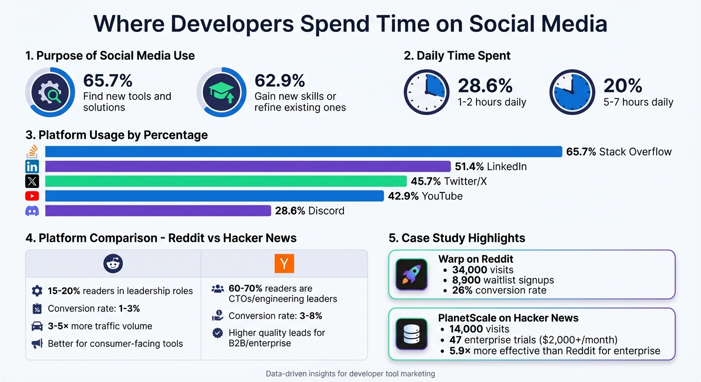 Developer Social Media Usage Statistics and Platform Preferences