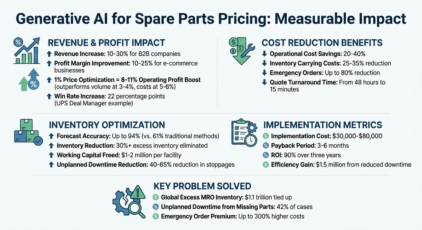 Generative AI Impact on Spare Parts Pricing: Key Benefits and ROI Statistics