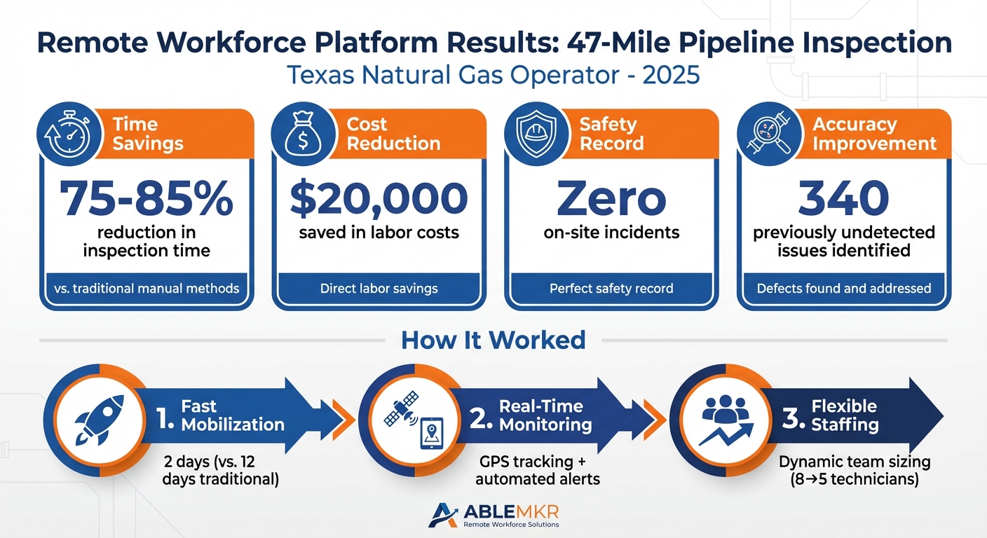 ABLEMKR Pipeline Inspection Results: 75-85% Time Savings and Zero Safety Incidents