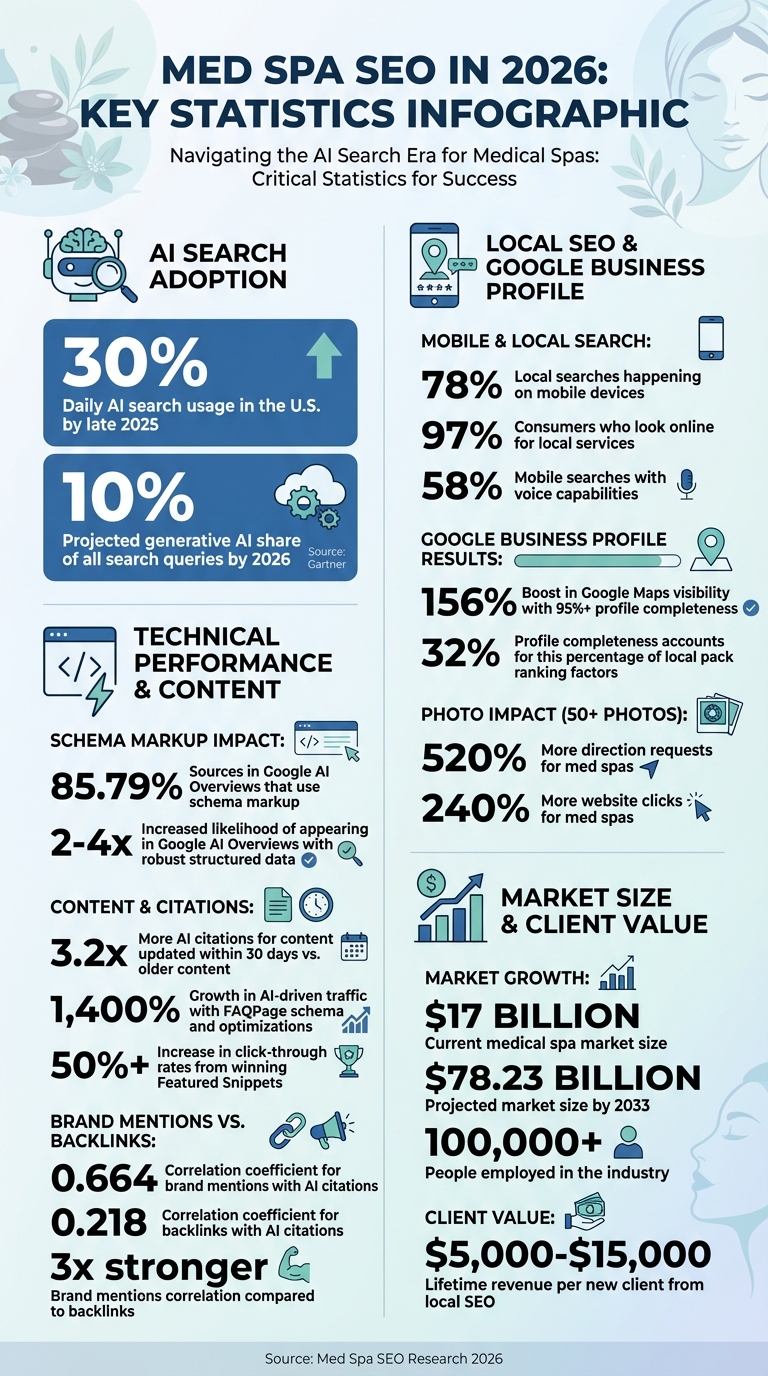 Med Spa SEO Statistics 2026: AI Search Impact on Local Visibility