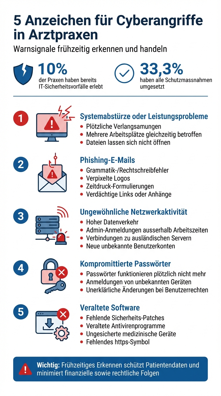 5 Warnsignale für Cyberangriffe in Arztpraxen erkennen